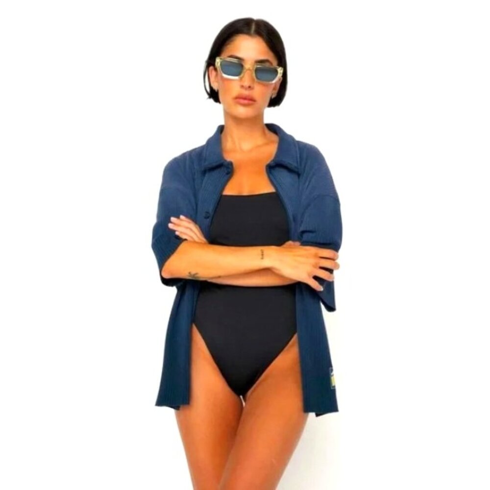 NEW! Madhappy x kasakai Bowie No Tie Full One Piece Black Bathing Swim Suit SM